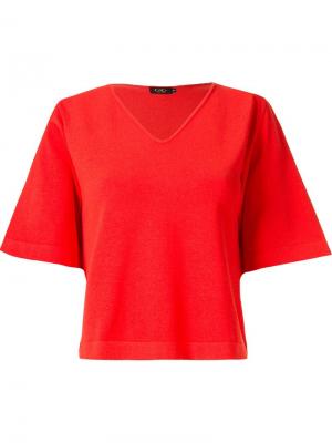 V-neck knit blouse Gig. Цвет: красный