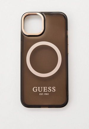 Чехол для iPhone Guess 14 из пластика и силикона с MagSafe. Цвет: коричневый