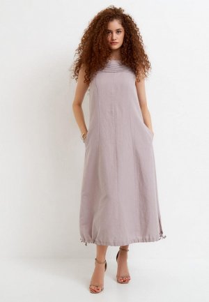 Платье Сиринга. Цвет: бежевый