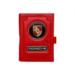 Обложка для автодокументов 1-6-1107, красный Porsche Design