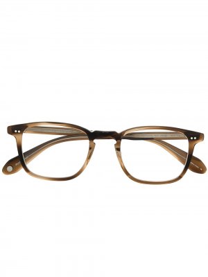 Солнцезащитные очки черепаховой расцветки Garrett Leight. Цвет: коричневый