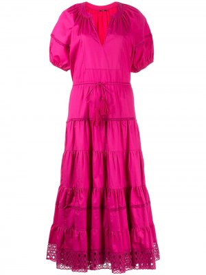 Ярусное платье Raissa Alexis. Цвет: розовый