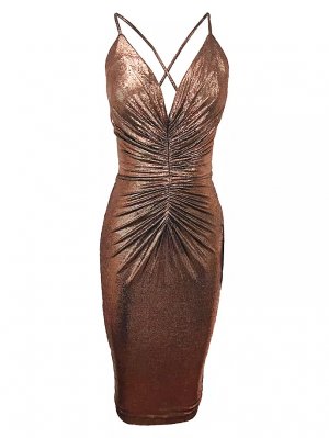 Платье из джерси с фольгой Viv , цвет bronze Dress The Population
