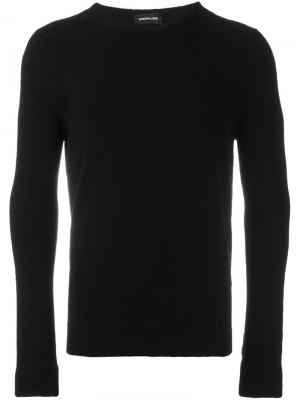 Классический свитер с круглым вырезом Exemplaire. Цвет: чёрный