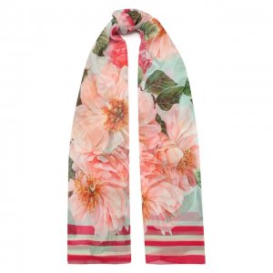Шелковая шаль Dolce & Gabbana. Цвет: бежевый