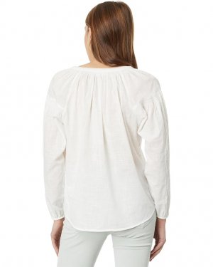 Рубашка Relaxed Lace Open Neck Shirt, ярко-белый Lucky Brand