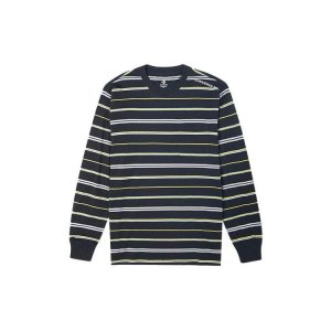 Striped Long Sleeve Skateboard Casual T-Shirt Men Tops Black 10020338-A03 Converse