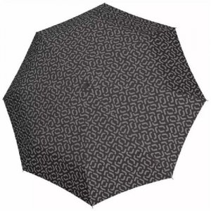 Смарт-зонт reisenthel, механика, 2 сложения, купол 99 см, 8 спиц, система «антиветер», чехол в комплекте, черный, серый Reisenthel. Цвет: черный