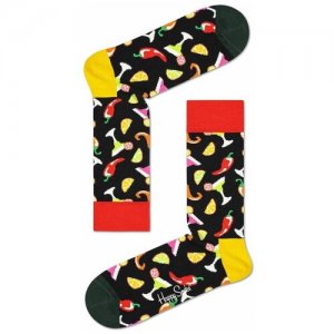 Носки унисекс Drink Sock с принтом в виде коктейлей (Размер: 29) (Цвет: черный) Happy Socks. Цвет: черный
