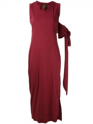 Длинное платье в полоску Romeo Gigli Pre-Owned. Цвет: красный