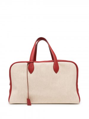 Дорожная сумка Victoria 45 2000-х годов Hermès. Цвет: красный