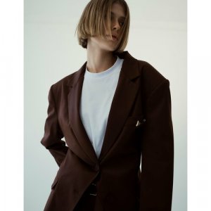 Пиджак , размер M, коричневый SL1P. Цвет: коричневый