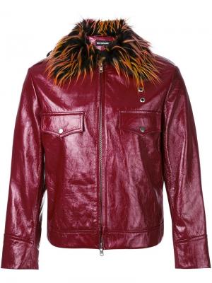 Кожаная куртка Nicopanda. Цвет: красный