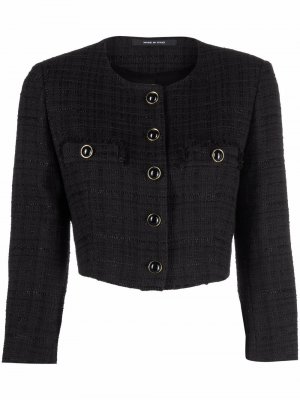 Rosy cropped tweed jacket Tagliatore. Цвет: черный