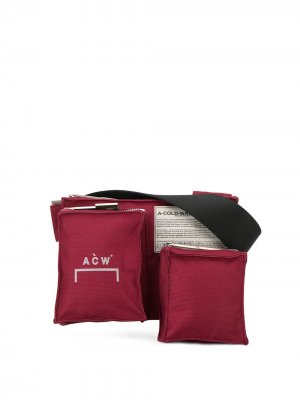 Поясная сумка с карманами A-COLD-WALL*. Цвет: красный