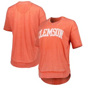 Оранжевая женская футболка-пончо Pressbox Clemson Tigers Arch Unbranded