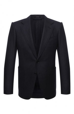 Шерстяной пиджак Tom Ford. Цвет: синий