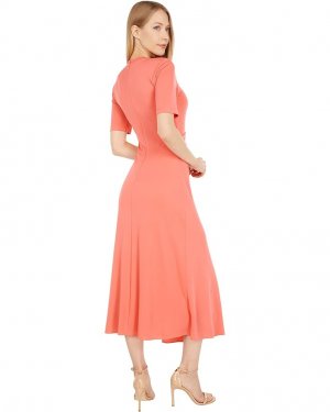 Платье Lauren Jersey T-Dress, коралловый Halston
