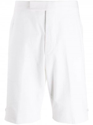 Однотонные шорты Thom Browne. Цвет: белый