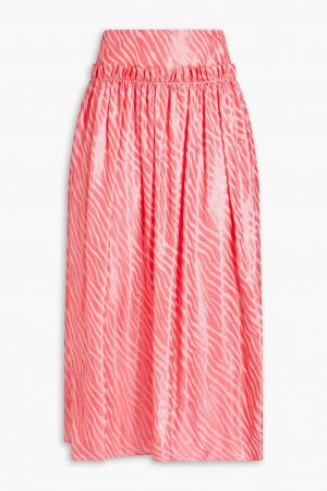 Жаккардовая юбка миди Dunnia со сборками , цвет Bubblegum By Malene Birger