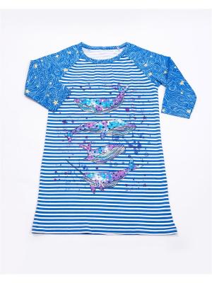 Ночная сорочка Mark Formelle. Цвет: синий, белый, фиолетовый