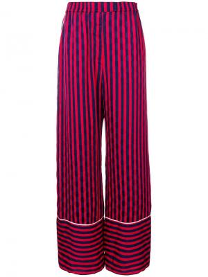 Пижамные брюки с полосками HOUSE OF HOLLAND. Цвет: красный