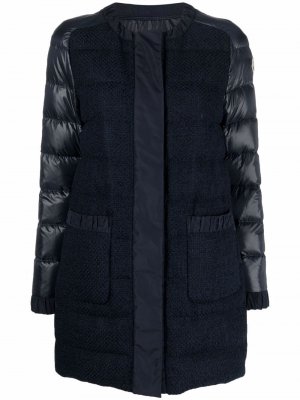 Твидовое пальто Veulettes Moncler. Цвет: синий