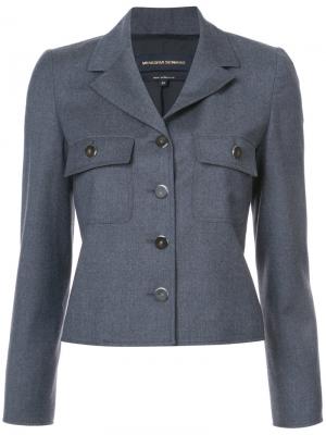 Укороченный пиджак с карманами клапанами Vanessa Seward. Цвет: синий