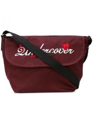 Сумка на плечо с вышитым логотипом Undercover. Цвет: красный