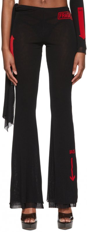 SSENSE Эксклюзивные черные брюки для отдыха из тюля Jean Paul Gaultier