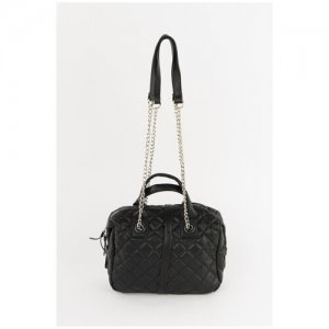 Стеганая сумка с накладной косметичкой 164497_BKM Черный Parfois. Цвет: черный