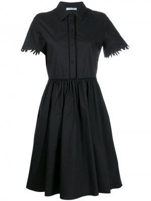 Платье-рубашка с короткими рукавами Blumarine. Цвет: черный