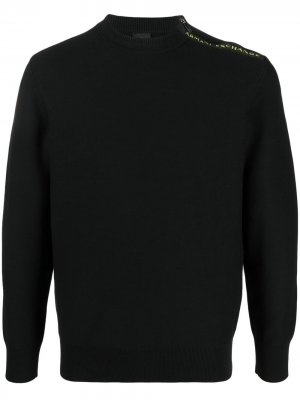 Пуловер с логотипом Armani Exchange. Цвет: черный