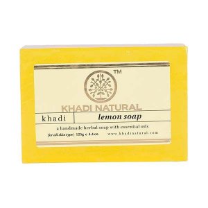 Натуральное мыло ручной работы с Лимоном: для придания свежести (125 г), Lemon Soap Hand made, Khadi Natural