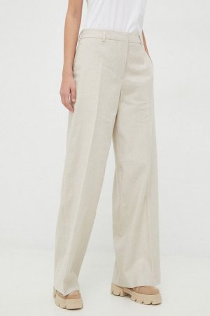Льняные брюки , бежевый Calvin Klein