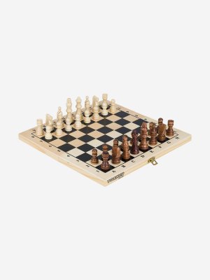 Настольная игра 2 в 1: шахматы, шашки , Бежевый, размер Без размера Torneo. Цвет: бежевый