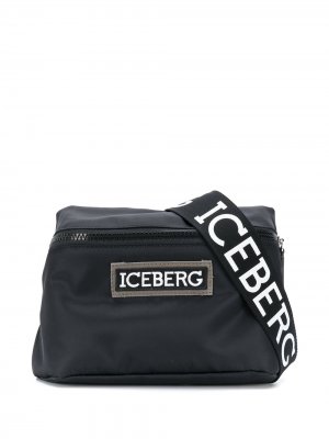Поясная сумка с нашивкой-логотипом Iceberg. Цвет: черный