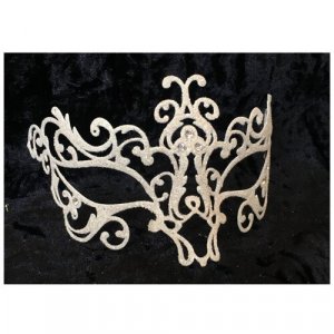 Карнавальная маска Bocciolo с белыми блестками (8710) Giacometti. Цвет: белый