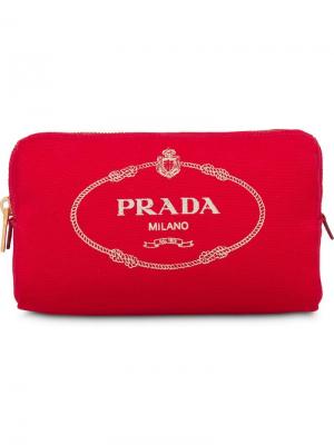 Косметичка с принтом логотипа Prada
