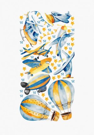 Наклейка декоративная Galerys Самолеты, 110*55 см. Цвет: разноцветный