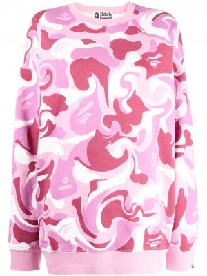 Aape-camouflage cotton sweatshirt A BATHING APE®. Цвет: розовый