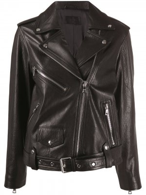 Байкерская куртка из искусственной кожи RtA. Цвет: черный