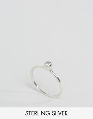 Серебряное кольцо с прозрачным кварцем Fashionology. Цвет: серебряный