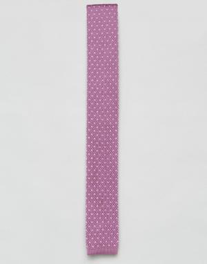 Трикотажный галстук с узором 7X. Цвет: фиолетовый