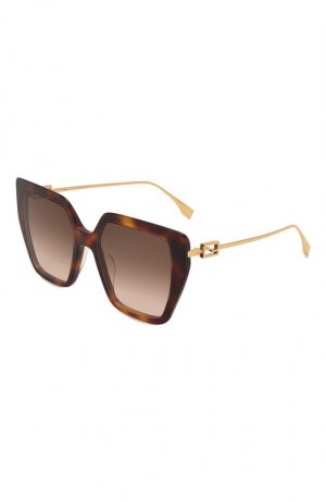 Солнцезащитные очки Fendi. Цвет: коричневый