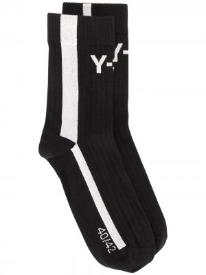 Носки в двух тонах Y-3. Цвет: черный