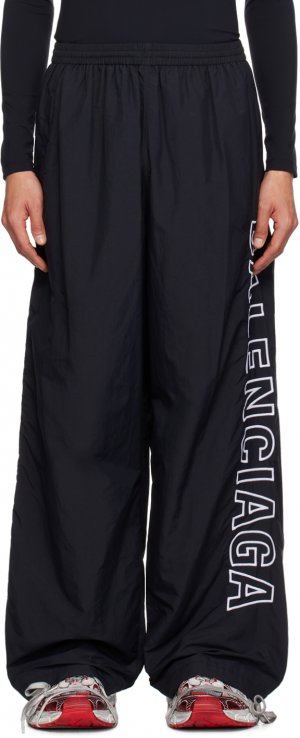 Черные спортивные брюки с вышивкой Balenciaga