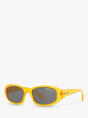 AN4266 Мужские поляризационные прямоугольные солнцезащитные очки , прозрачный желтый/серый Arnette