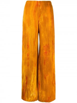 Фактурные брюки широкого кроя Avant Toi. Цвет: желтый