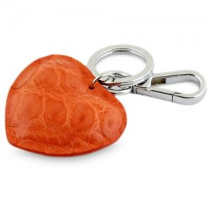 Бирка для ключей , оранжевый Exotic Leather. Цвет: оранжевый